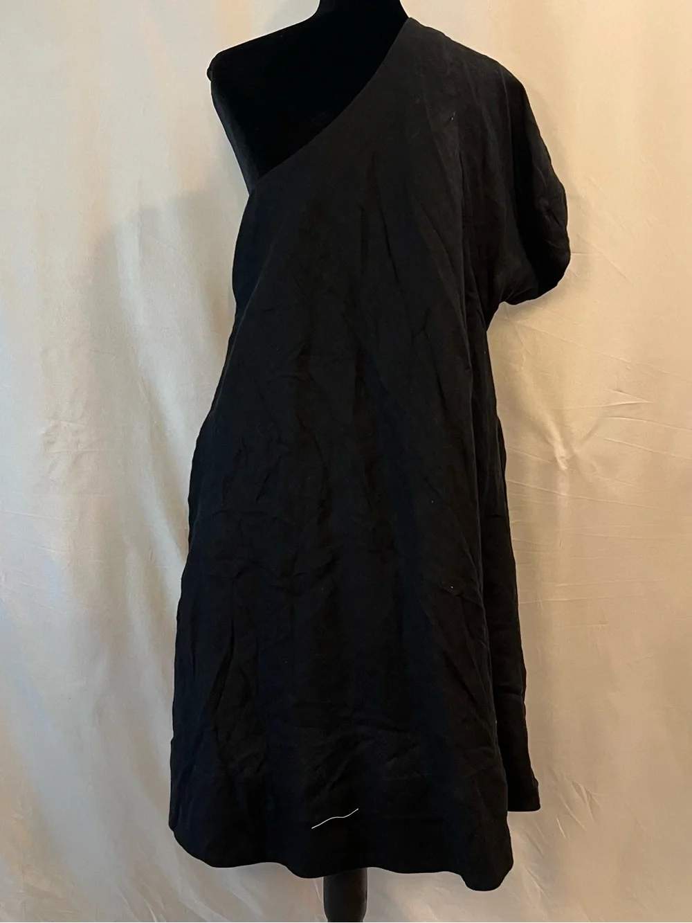 Banana Republic One-Shoulder Black A-Line Dress - Picture 2 of 6